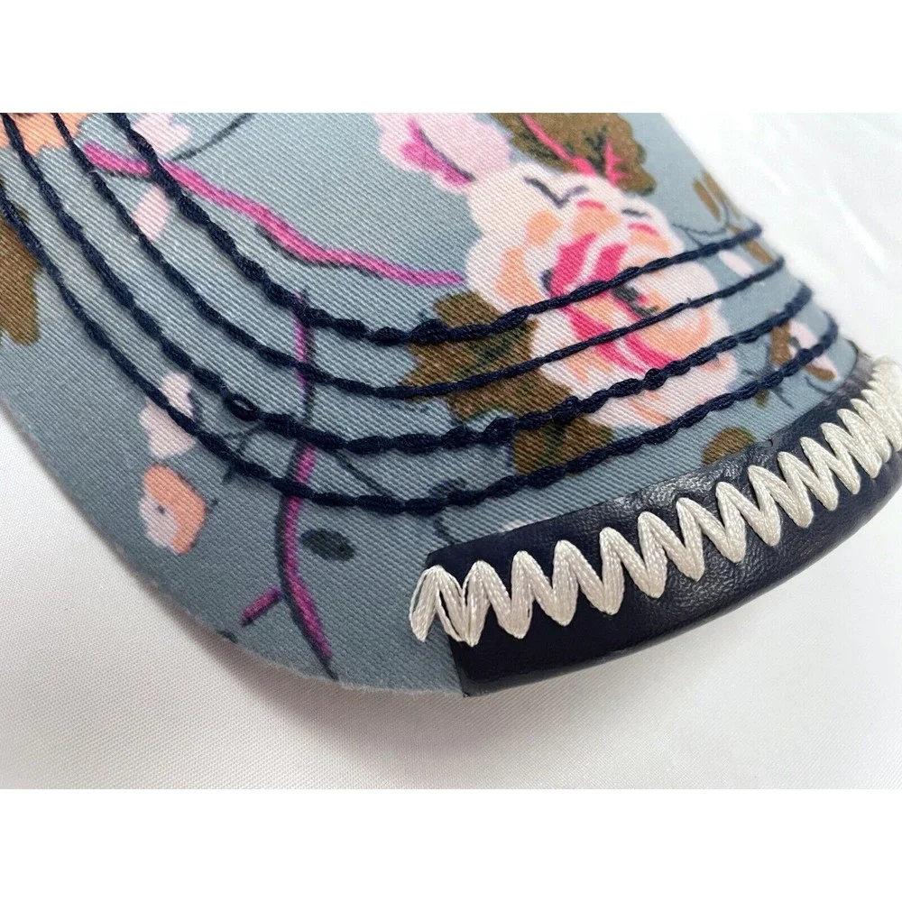 Miami Beach Robin Ruth Blue Floral‎ Hat Embroidery Snapback